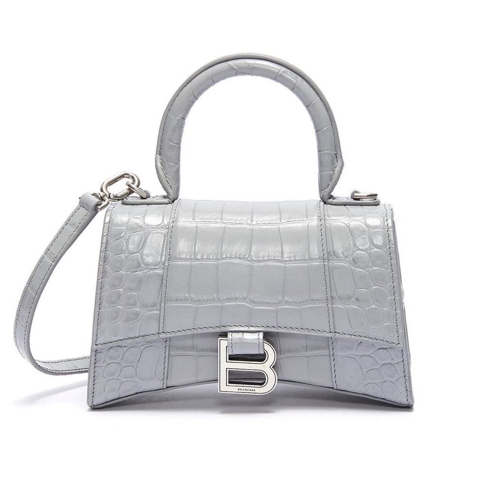 BALENCIAGA HOUR GLASS CROC BAG (XS)